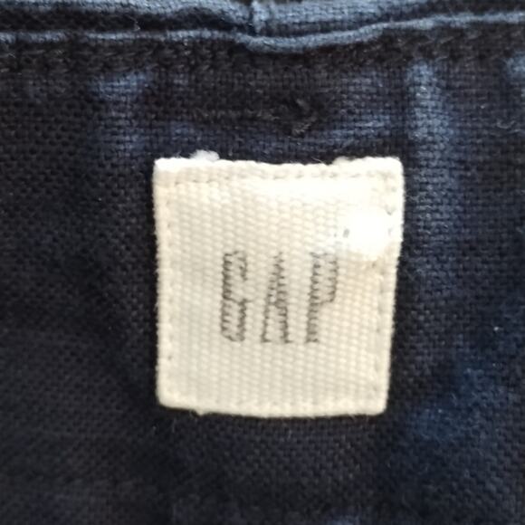 GAP D&R Wide Leg Self Tie Uniform Linen Cotton Navy Blue Trousers Pants 6 2017 - Picture 9 of 16